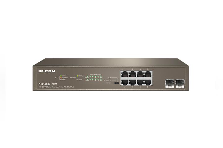 Коммутатор 8PORT 1000M POE G1110P-8-150W IP-COM - оптом у дистрибьютора ELKO
