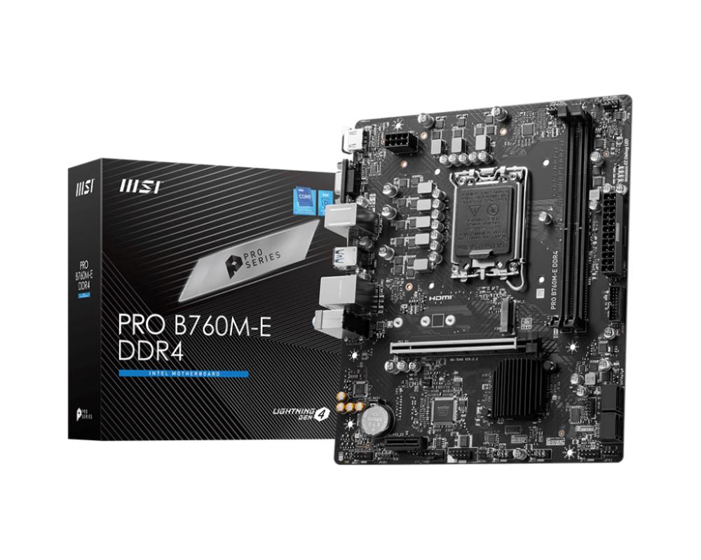 Материнская плата B760 S1700 MATX PRO B760M-E DDR4 MSI - оптом у дистрибьютора ELKO