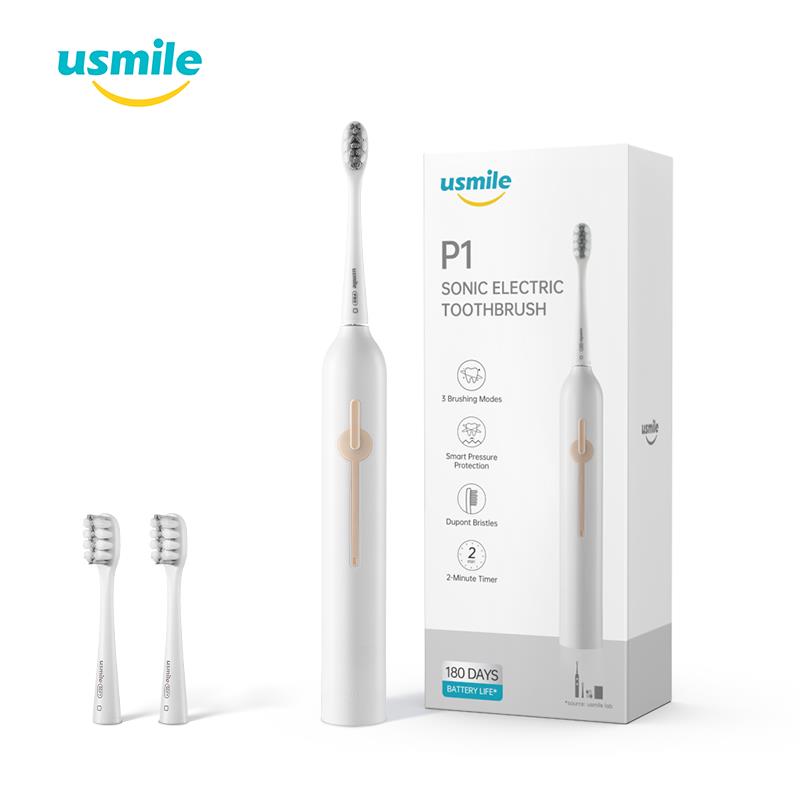 Электрическая зубная щетка SONIC P1 WHITE 80250029 USMILE - оптом у дистрибьютора ELKO