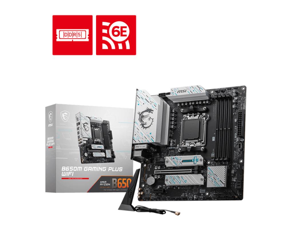 Материнская плата AMD B650 SAM5 MATX B650M GAMING PLUS WIFI MSI - оптом у дистрибьютора ELKO