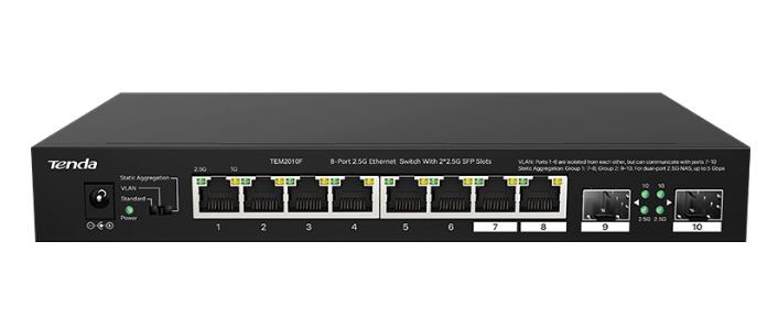 Коммутатор 8PORT 2.5G /2SFP TEM2010F TENDA - оптом у дистрибьютора ELKO