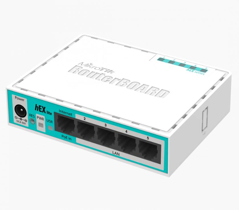 Маршрутизатор 10/100M 5PORT HEX LITE RB750R2 MIKROTIK - оптом у дистрибьютора ELKO