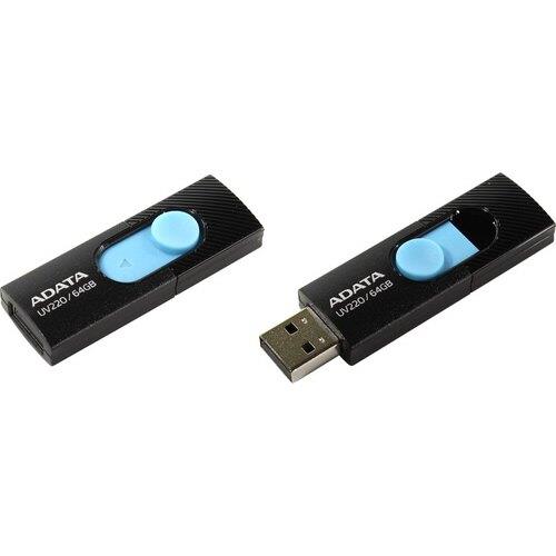 Флэш-накопитель 64GB AUV220-64G-RBKBL BLACK ADATA 0 - оптом у дистрибьютора ABSOLUTETRADE