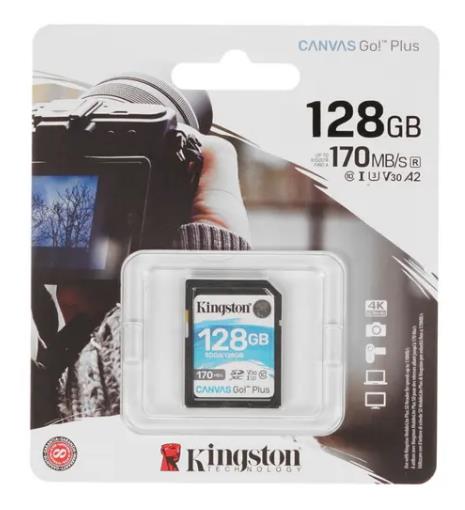 Карта памяти SDXC 128GB C10 CANVAS SDG3/128GB KINGSTON - оптом у дистрибьютора ELKO