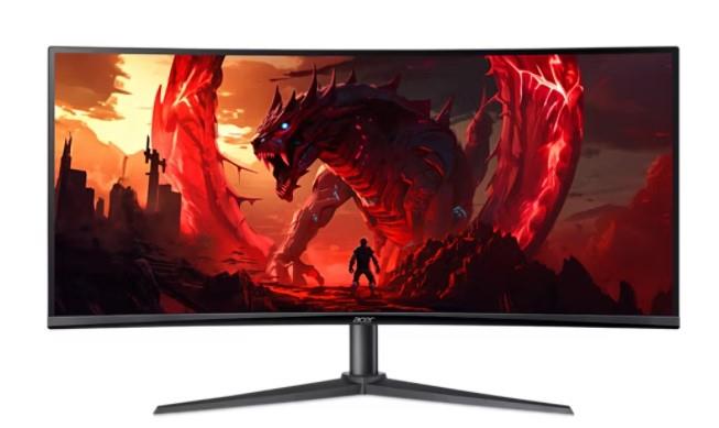 Монитор Acer XZ342CUV3bmiiphx 34'', Curved 1500R Black, 21:9, VA, 3440x1440, 1 / 4ms, 400cd, 180Hz, 2xHDMI, 1xDP, SPK, HAS - оптом у дистрибьютора ELKO