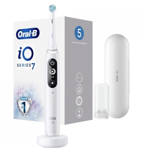 Электрическая зубная щетка IO7 WHITE ALABASTER ORAL-B 0 - оптом у дистрибьютора ABSOLUTETRADE