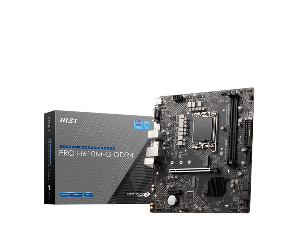 Материнская плата H610 S1700 MATX PRO H610M-G DDR4 MSI - оптом у дистрибьютора ELKO