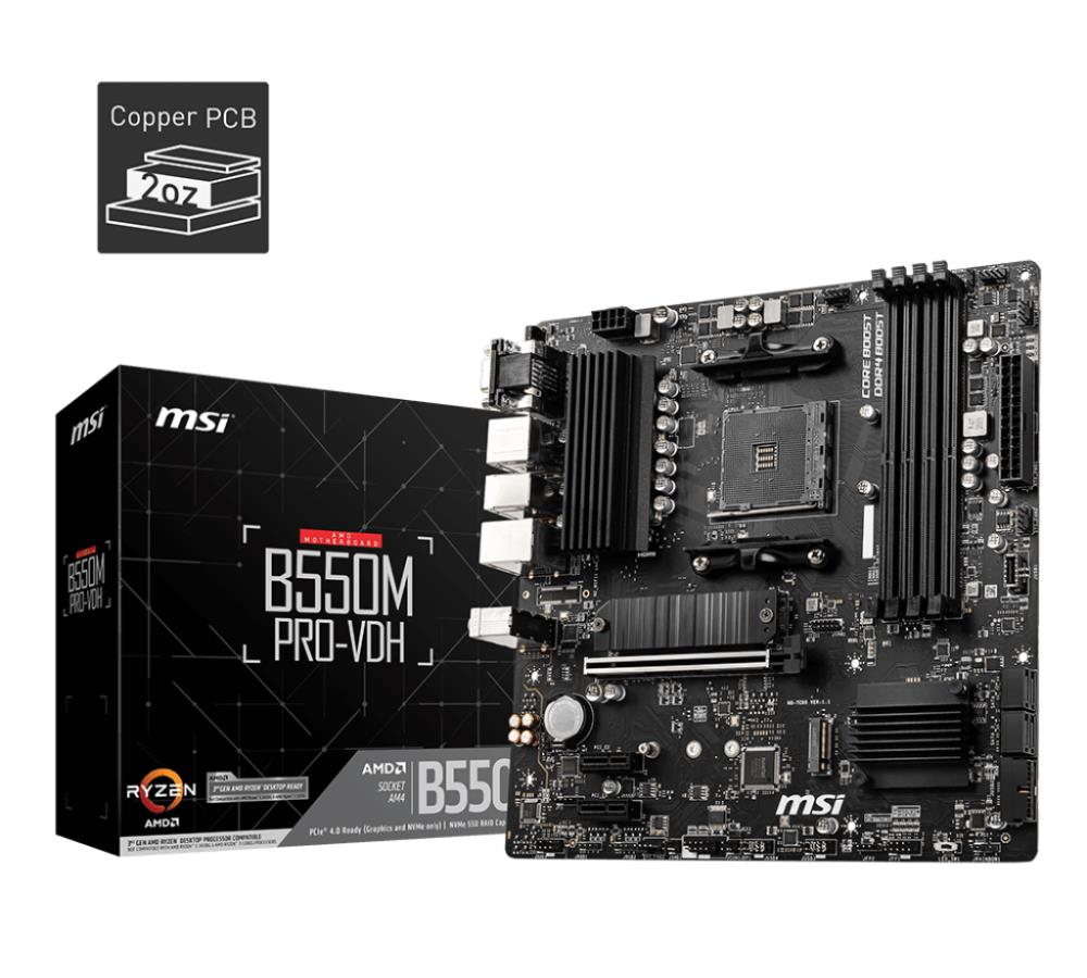 Материнская плата AMD B550 SAM4 MATX B550M PRO-VDH MSI - оптом у дистрибьютора ELKO