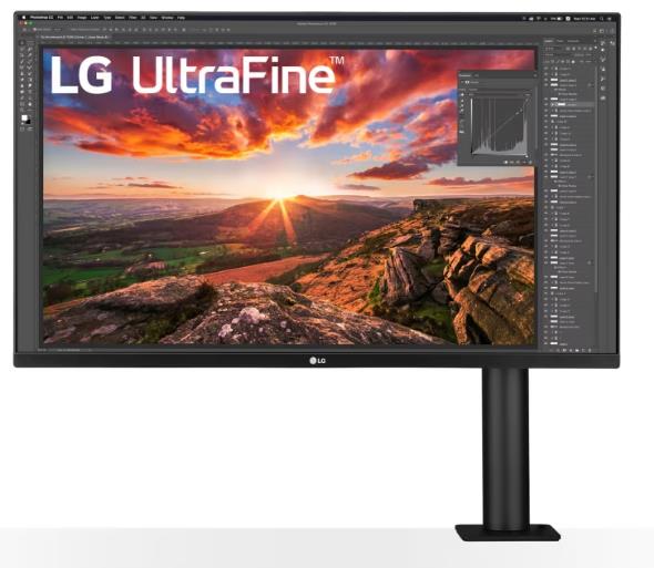 Монитор LG 31.5" 32UN880-B Black, 16:9, IPS, 3840x2160, 5ms, 350cd, 60Hz, 2xHDMI, DP, 2xUSB, 1xUSB-C, SPK, HAS - оптом у дистрибьютора ELKO