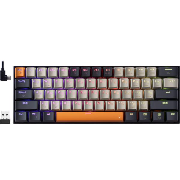 Клавиатура WIRELESS CARAXES PRO RU RGB REDRAGON 71554 DEFENDER - оптом у дистрибьютора ELKO