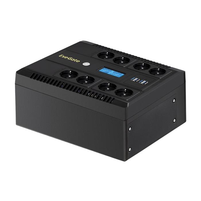 ИБП 800VA/480W 8XSCHUKO LCD NEO SMART EX293857RUS EXEGATE - оптом у дистрибьютора ELKO