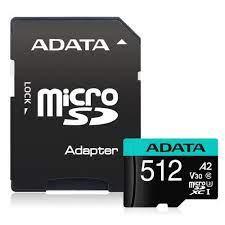 Карта памяти MICRO SDXC 512GB W/AD. AUSDX512GUI3V30SA2-RA1 ADATA - оптом у дистрибьютора ELKO