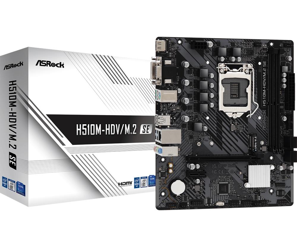 Материнская плата H470 S1200 MATX H510M-HDV/M.2 SE ASROCK - оптом у дистрибьютора ELKO