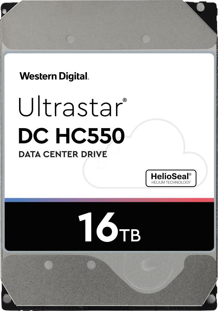 Жесткий диск SATA 16TB 7200RPM 6GB/S 512MB DC HC550 WUH721816ALE6L4_0F38466 WD - оптом у дистрибьютора ELKO