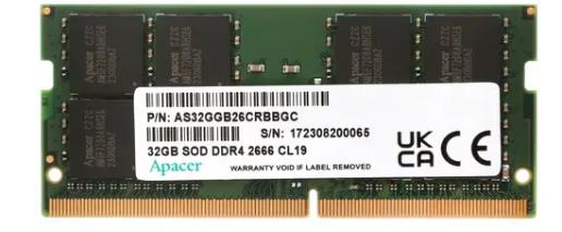 Модуль памяти для ноутбука SODIMM 32GB DDR4-2666 ES.32G2V.PRI APACER - оптом у дистрибьютора ELKO