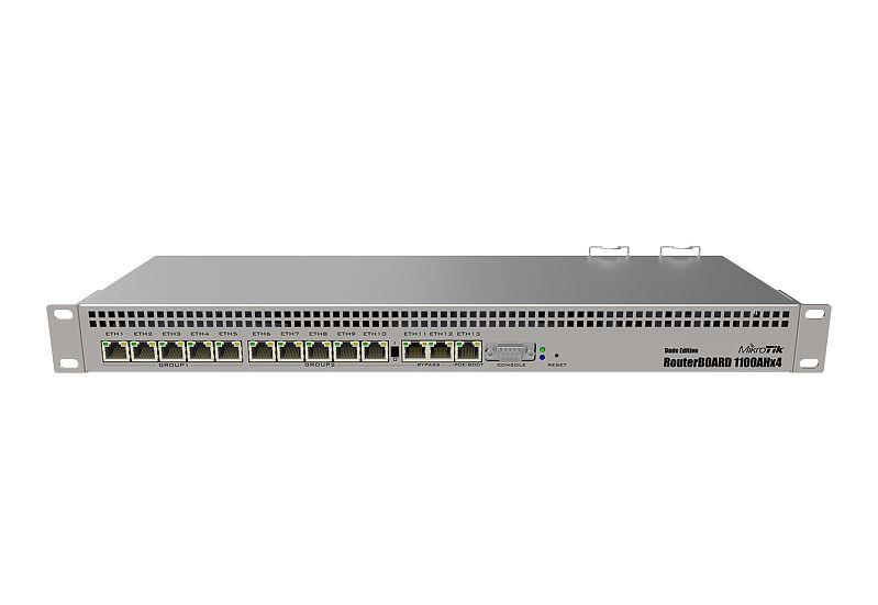 Маршрутизатор 10/100/1000M 13PORT RB1100AHX4 DUDE EDIT MIKROTIK - оптом у дистрибьютора ELKO
