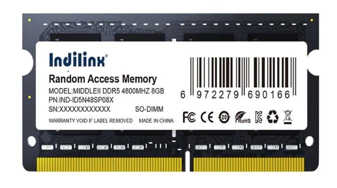 Модуль памяти для ноутбука SODIMM 8GB DDR5-4800 IND-ID5N48SP08X INDILINX - оптом у дистрибьютора ELKO