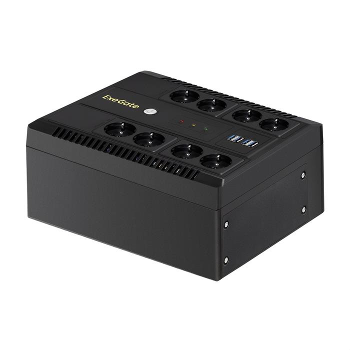 ИБП 1000VA/650W 8XSCHUKO LED NEO EX293855RUS EXEGATE - оптом у дистрибьютора ELKO