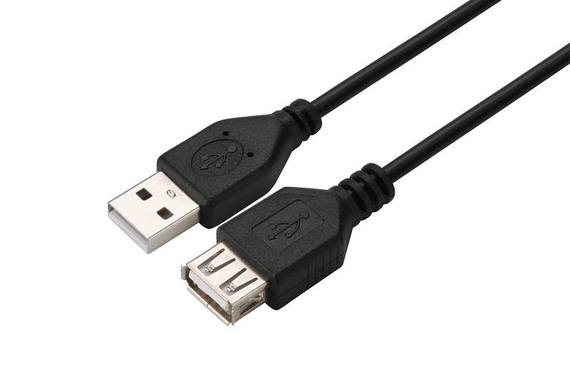 Кабель USB2.0(M)-USB(F) 1.5M 00-00029634 BLACK GOPOWER - оптом у дистрибьютора ELKO