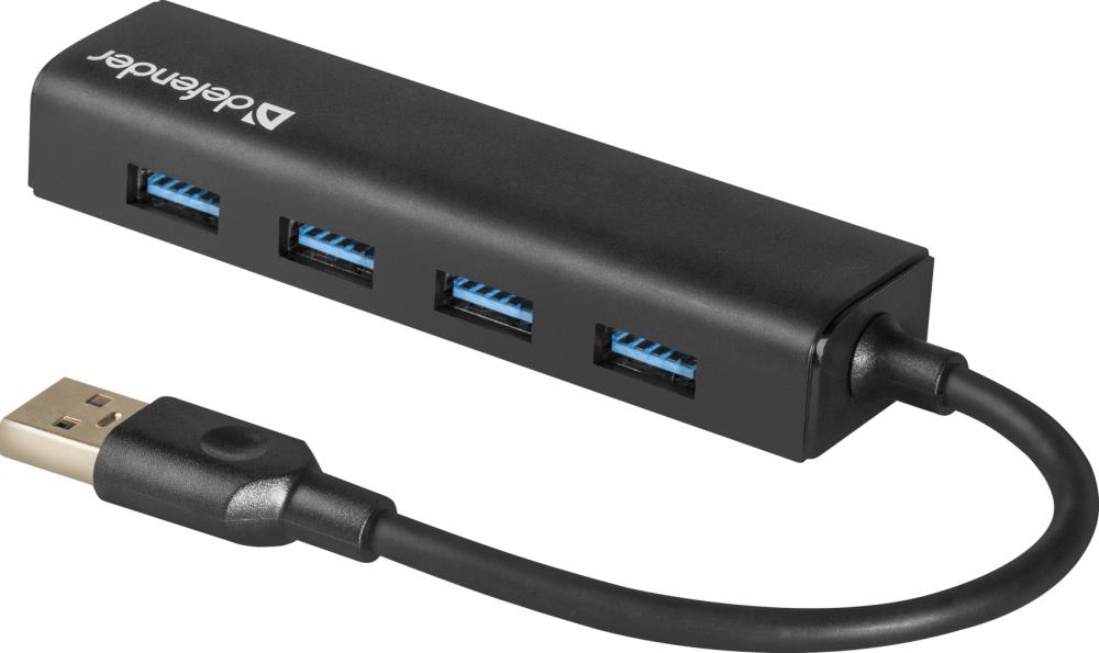 Концентратор USB3 4PORT QUADRO 83204 DEFENDER - оптом у дистрибьютора ELKO