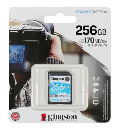Карта памяти SDXC 256GB C10 CANVAS SDG3/256GB KINGSTON - оптом у дистрибьютора ELKO