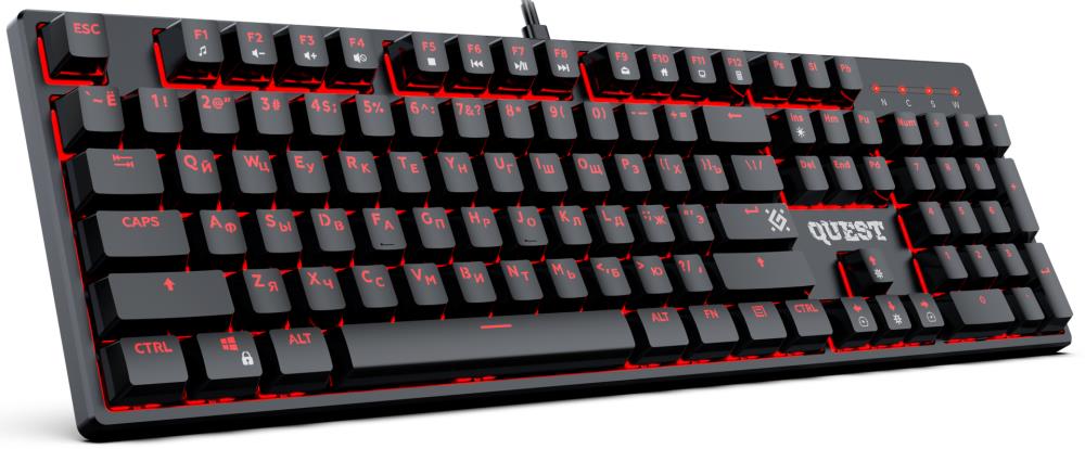 Клавиатура MECHANICAL QUEST GK-596 RU 45596 BLK DEFENDER 2 - оптом у дистрибьютора ABSOLUTETRADE 
