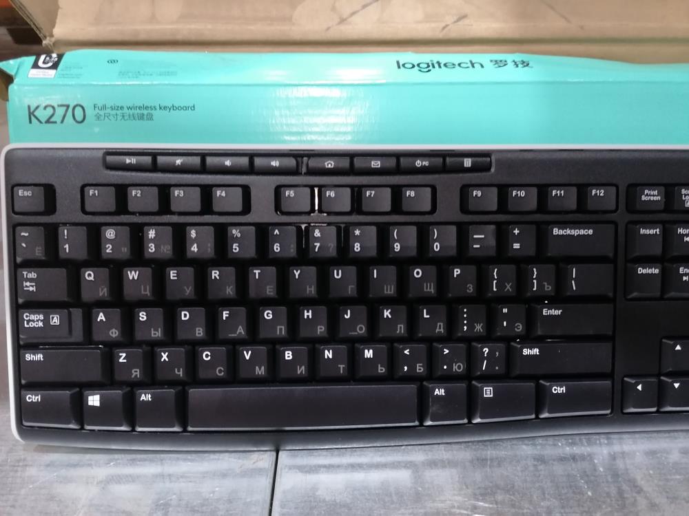 Беспроводная клавиатура K270 RUS BLACK/ WHITE 920-003058 LOGITECH - оптом у дистрибьютора ELKO