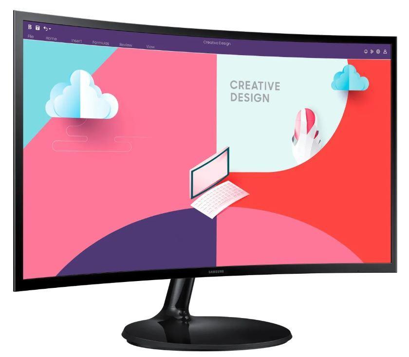 Монитор Samsung 23.8" S24C360EAI Curved 1800R, Black, 16:9, VA, 1920x1080, 250cd, 75Hz, 1xVGA, 1xHDMI 0 - оптом у дистрибьютора ABSOLUTETRADE