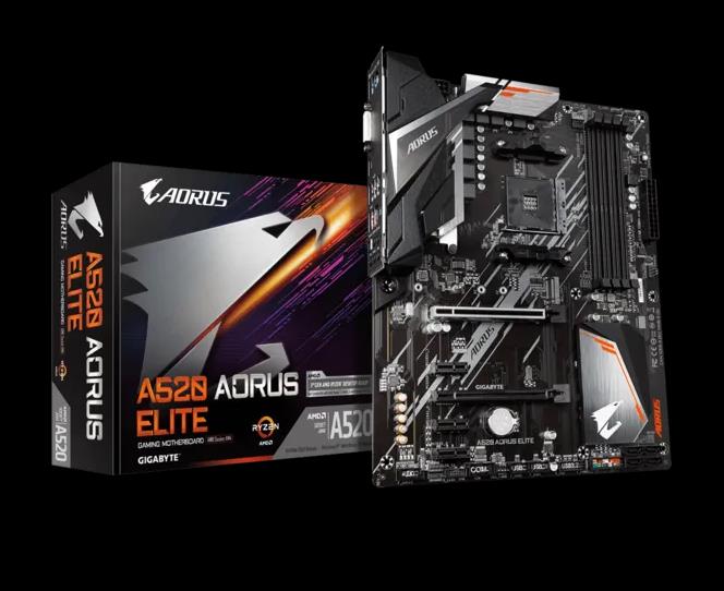 Материнская плата AMD A520 SAM4 ATX A520 AORUS ELITE 1.2 GIGABYTE - оптом у дистрибьютора ELKO