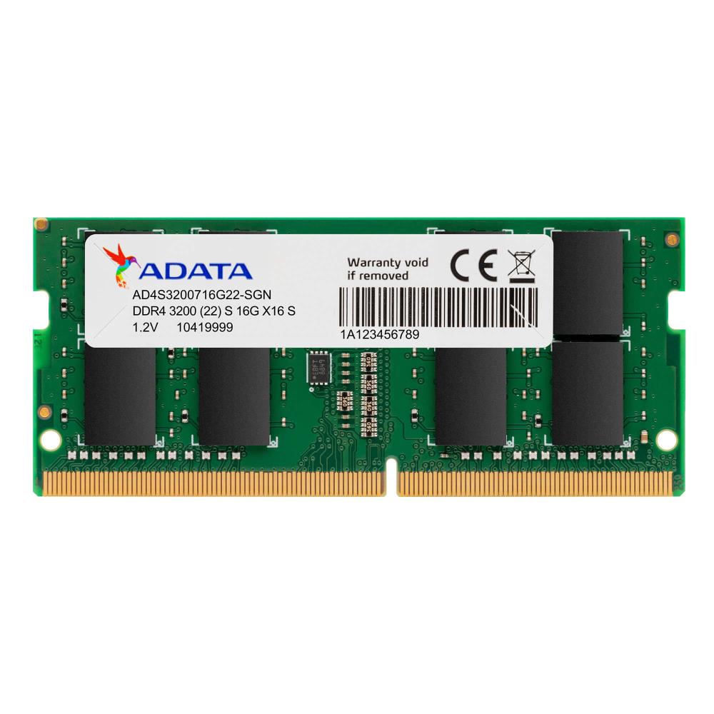 Модуль памяти для ноутбука SODIMM 16GB DDR4-3200 AD4S320016G22-SGN ADATA - оптом у дистрибьютора ELKO