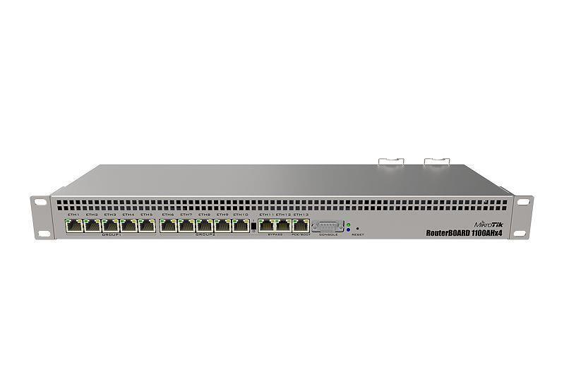 Маршрутизатор 10/100/1000M 13PORT RB1100AHX4 MIKROTIK - оптом у дистрибьютора ELKO
