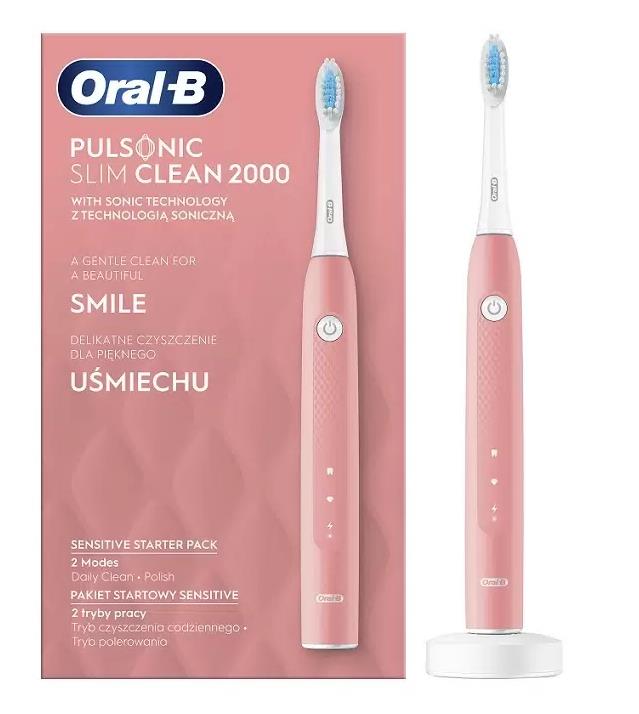 Электрическая зубная щетка PULSONIC SLIM CLEAN 2000 PINK ORAL-B - оптом у дистрибьютора ELKO