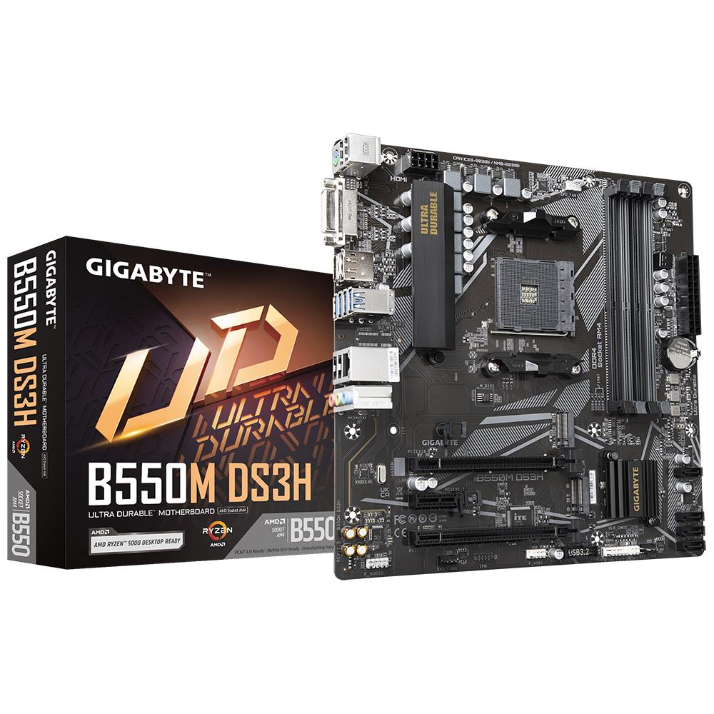 Материнская плата AMD B550 SAM4 MATX B550M DS3H 1.5 GIGABYTE - оптом у дистрибьютора ELKO