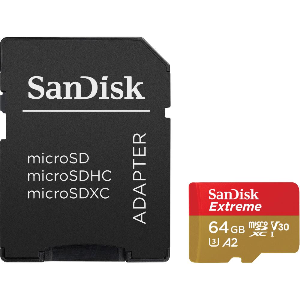 Карта памяти MICRO SDXC 64GB UHS-I W/A SDSQXA2-064G-GN6MA SANDISK - оптом у дистрибьютора ELKO