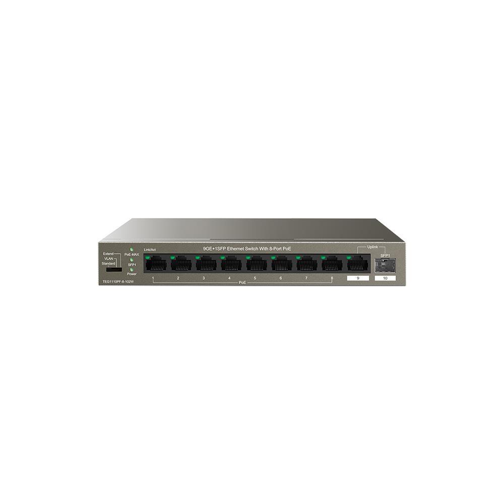 Коммутатор 9PORT 1000M POE G1110PF-8-102W IP-COM - оптом у дистрибьютора ELKO
