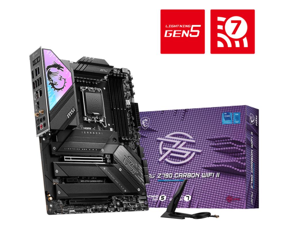 Материнская плата Z790 S1700 ATX MPG Z790 CARBON WIFI II MSI - оптом у дистрибьютора ELKO