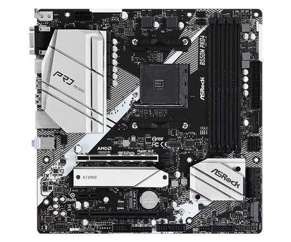 Материнская плата AMD B550 SAM4 MATX B550M PRO4 ASROCK - оптом у дистрибьютора ELKO