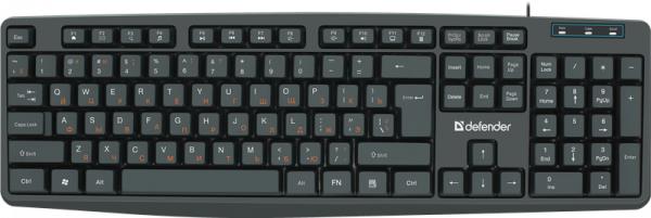 Клавиатура USB HB-164 RU10 CONCEPT BLACK 45164 DEFENDER - оптом у дистрибьютора ELKO