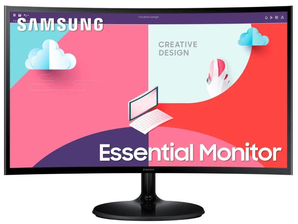 Монитор Samsung 23.8" S24C360EAI Curved 1800R, Black, 16:9, VA, 1920x1080, 250cd, 75Hz, 1xVGA, 1xHDMI 3 - оптом у дистрибьютора ABSOLUTETRADE 