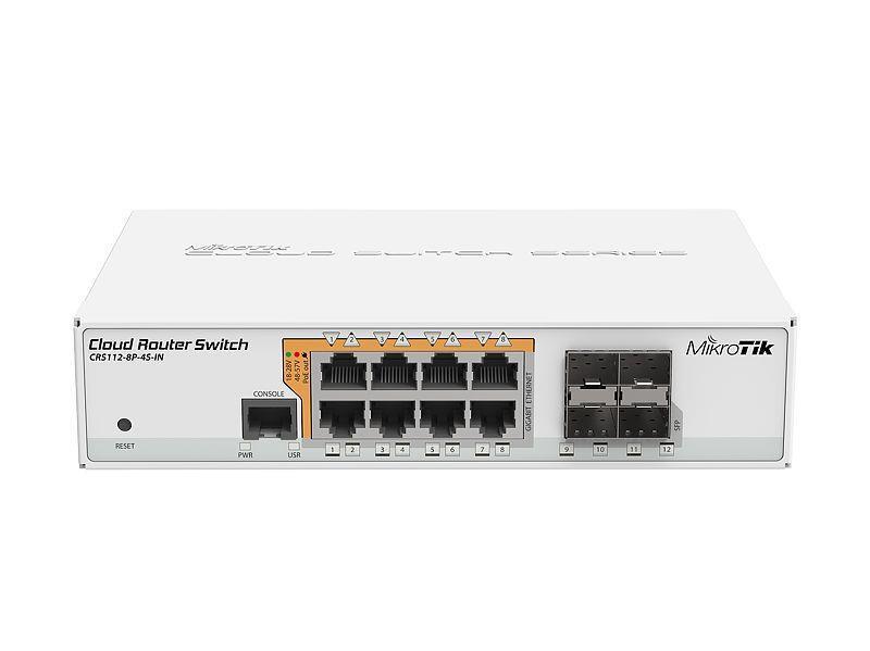 Маршрутизатор 8PORT 1000M 4SFP CRS112-8P-4S-IN MIKROTIK - оптом у дистрибьютора ELKO