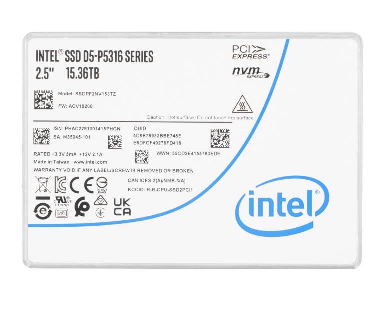 SSD жесткий диск PCIE 15.36TB QLC 2.5" D5 P5316 SSDPF2NV153TZN1 INTEL 0 - оптом у дистрибьютора ABSOLUTETRADE