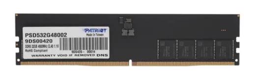 Модуль памяти DIMM 32GB DDR5-4800 PSD532G48002 PATRIOT 0 - оптом у дистрибьютора ABSOLUTETRADE