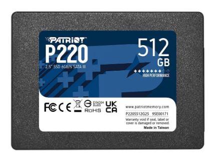 SSD жесткий диск SATA2.5" 512GB P220 P220S512G25 PATRIOT - оптом у дистрибьютора ELKO