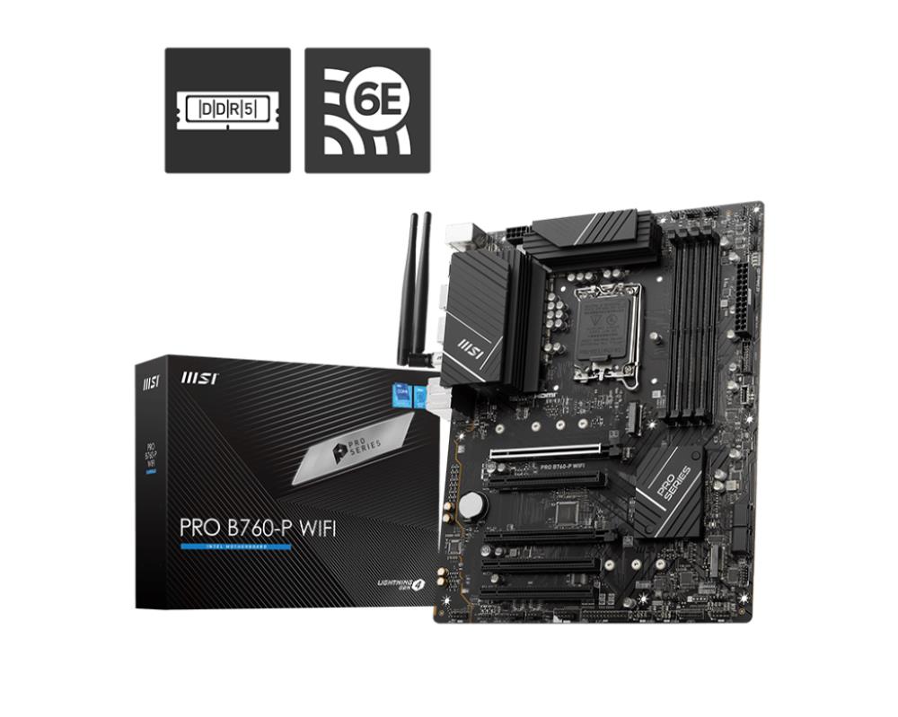 Материнская плата B760 S1700 ATX PRO B760-P WIFI DDR4 MSI - оптом у дистрибьютора ELKO