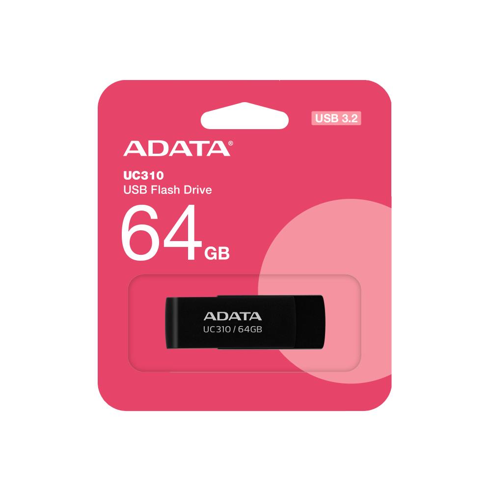 Флэш-накопитель USB3 64GB UC310-64G-RBK ADATA - оптом у дистрибьютора ELKO