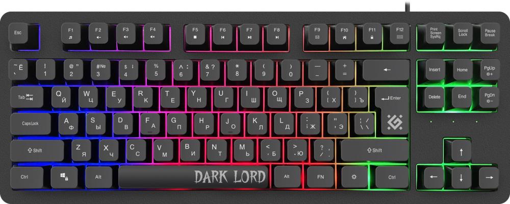 Клавиатура USB DARK LORD GK-580 RU BLACK 45580 DEFENDER - оптом у дистрибьютора ELKO