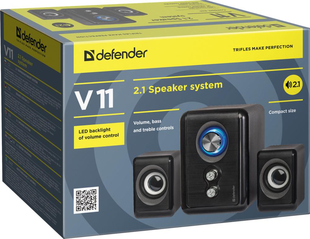 Колонки 11W BLACK V11 65111 DEFENDER 1 - оптом у дистрибьютора ABSOLUTETRADE 