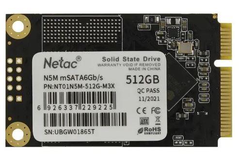SSD жесткий диск MSATA 512GB NT01N5M-512G-M3X NETAC - оптом у дистрибьютора ELKO