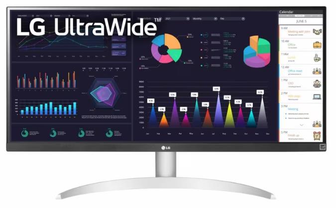 Монитор LG 29" 29WQ600-W White/Silver, 21:9, IPS, 2560x1080, 5ms, 350cd, 100Hz, 1xHDMI, DP, USB-C, SPK - оптом у дистрибьютора ELKO