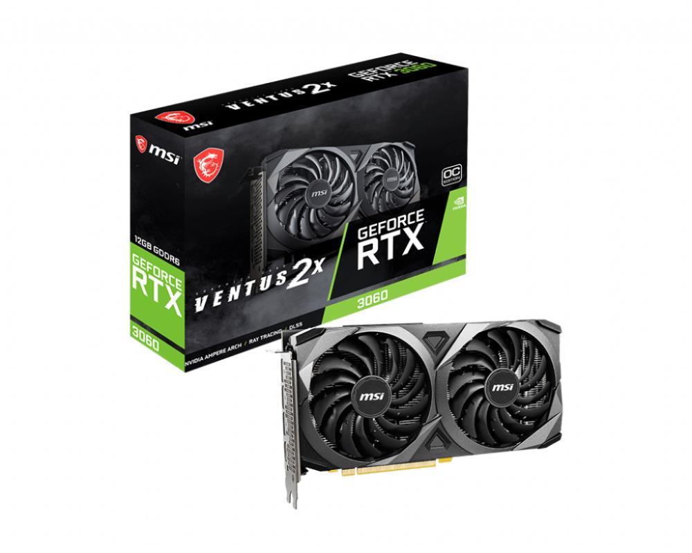 Видеокарта PCIE16 RTX3060 12GB GDDR6 RTX 3060 VENTUS 2X 12G OC MSI 0 - оптом у дистрибьютора ABSOLUTETRADE